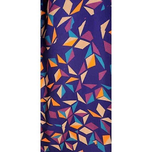 Everly Womens Blue/Orange Diamond Pattern Shift Dress Size Medium - Picture 5 of 9